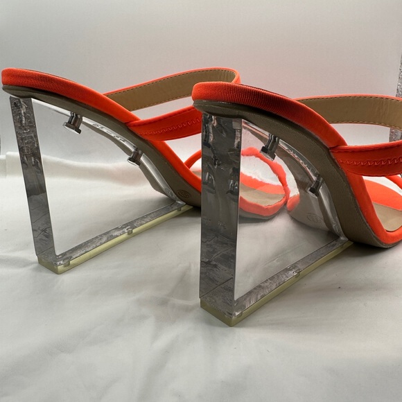 Fashion Nova: Calling The Shots Wedges Neon Orange - (Size 8.5) w/o box - Picture 5 of 5